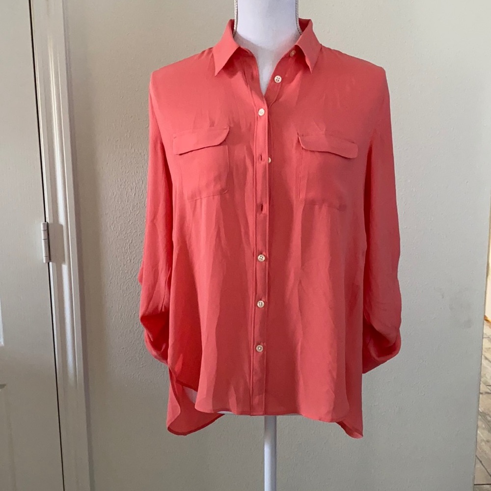 Loft long sleeve button down blouse